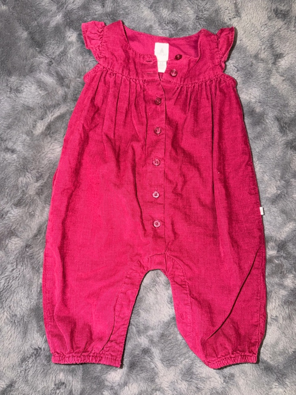 Bay gap corduroy Baby Romper in burgundy